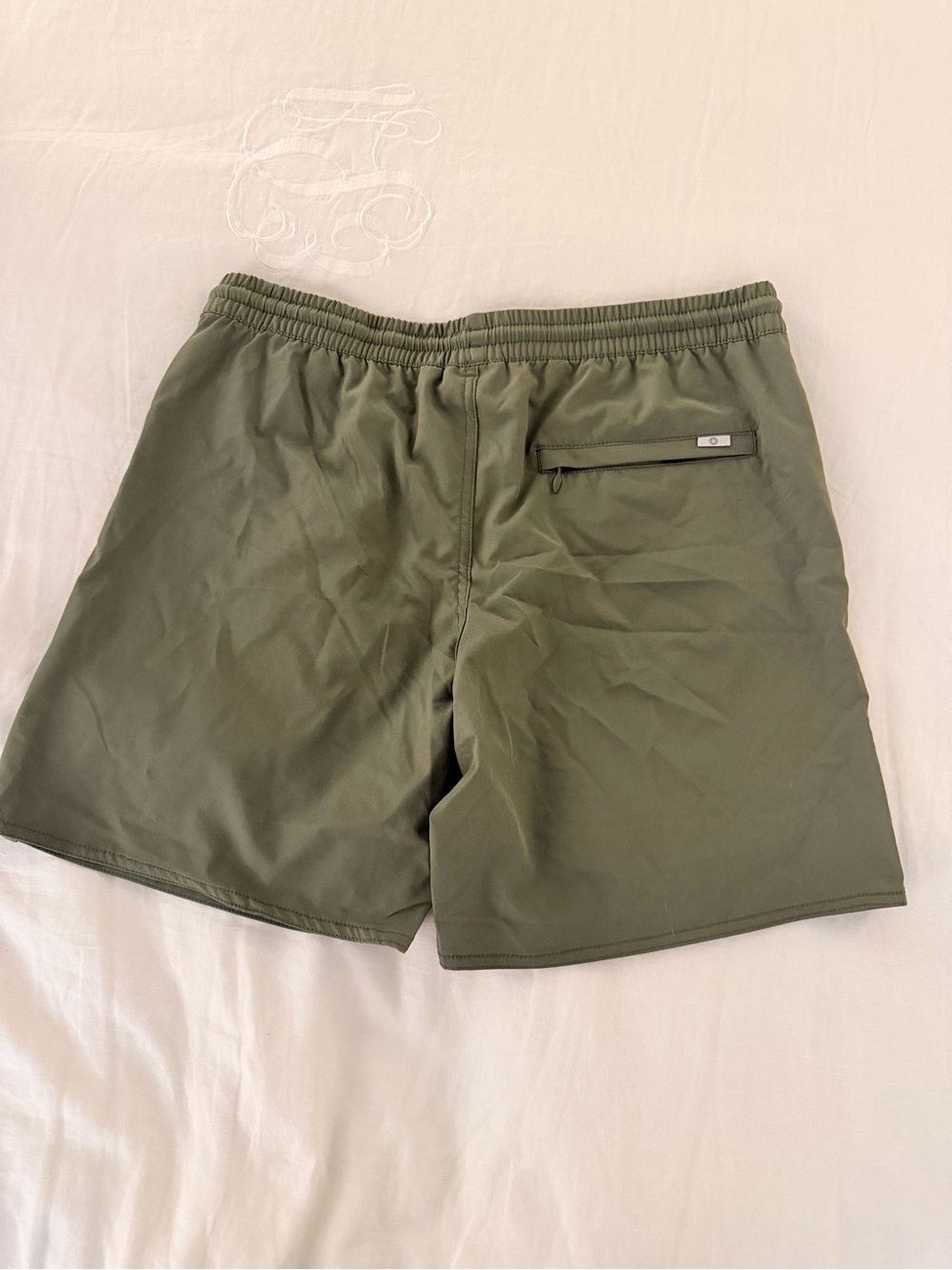 Rhythm. Men's Olive Trunks with Drawstring - Picture 3 of 3